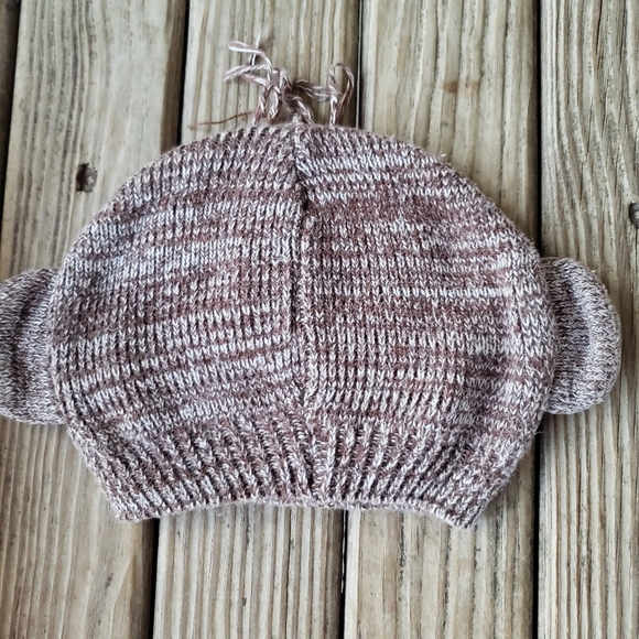 Cute monkey Baby Hat  embroidered baby  brown  small hat - Picture 2 of 3